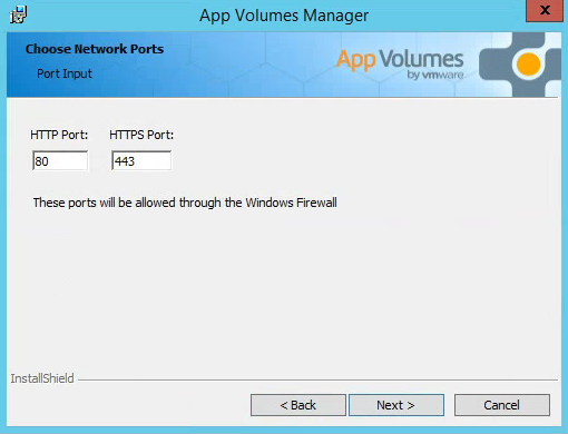 VMware AppVolumes Ports
