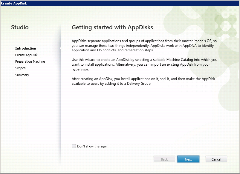 Citrix XenApp XenDesktop 7.8 Getting Started With AppDisks