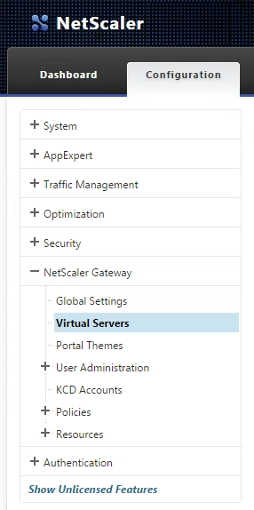 Virtual Servers Ns